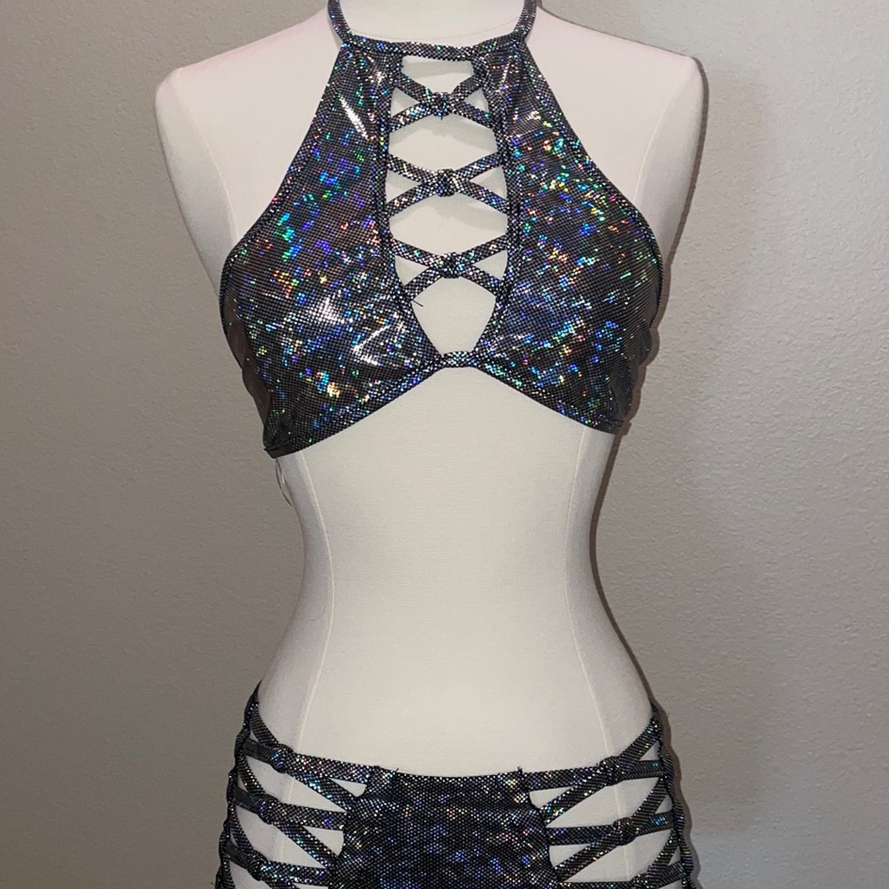 Two-piece disco outfit